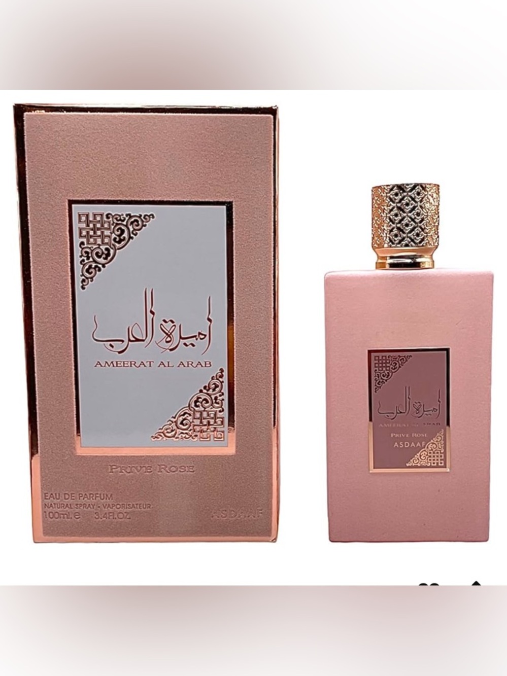 Lattafa Asdaaf Ameerat Al Arab Prive Rose Parfum Spray, 3.4 Ounce